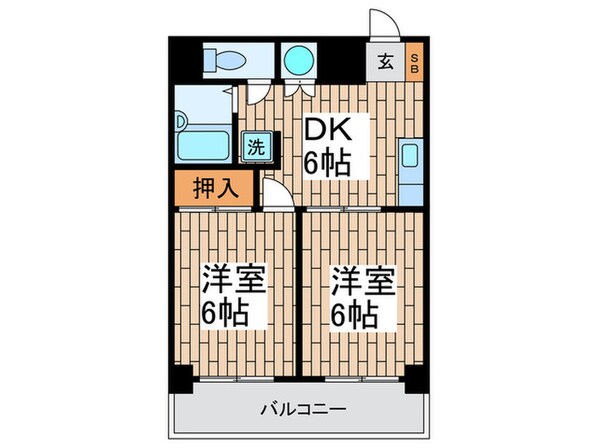 三恵大森ハイツの物件間取画像